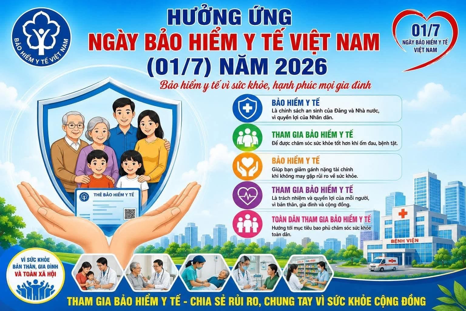 HƯỞNG ỨNG NGÀY BẢO HIỂM Y TẾ VIỆT NAM 01/7